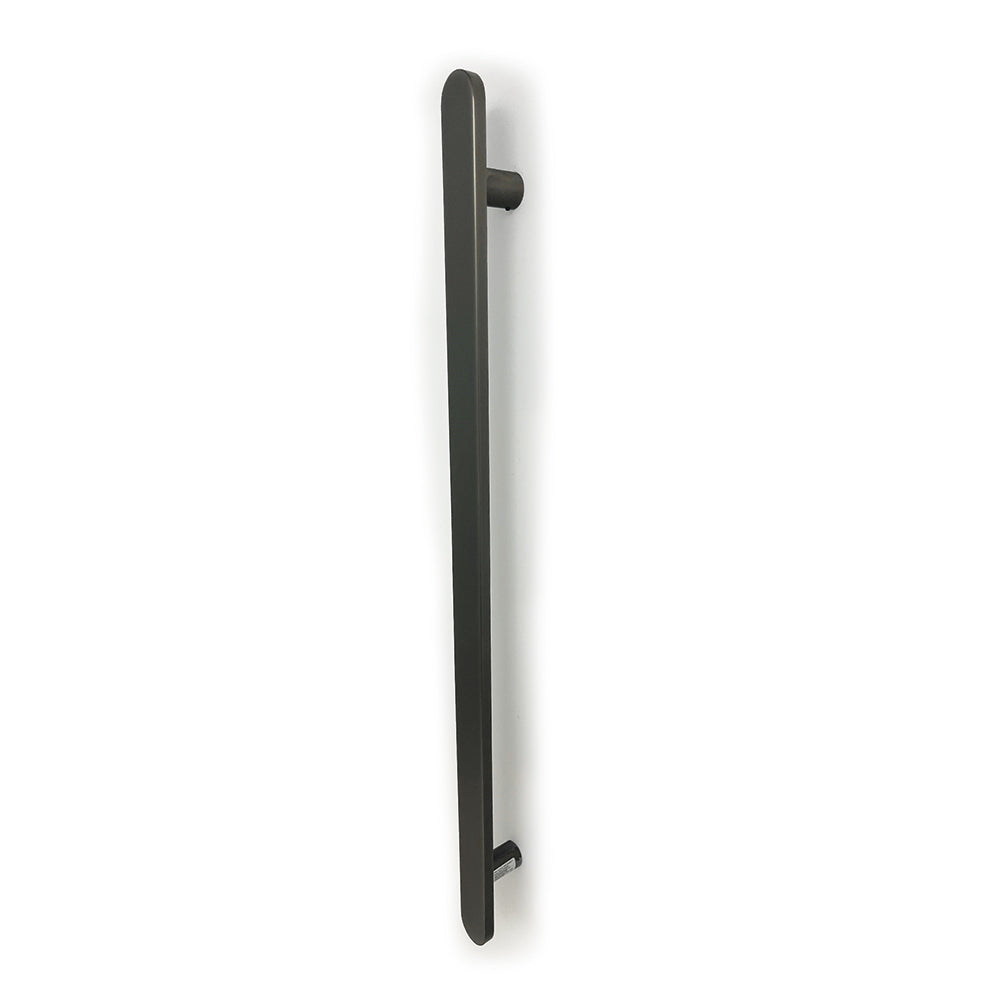 Radiant Flat Bar Vertical Towel Rail - Gun Metal Grey